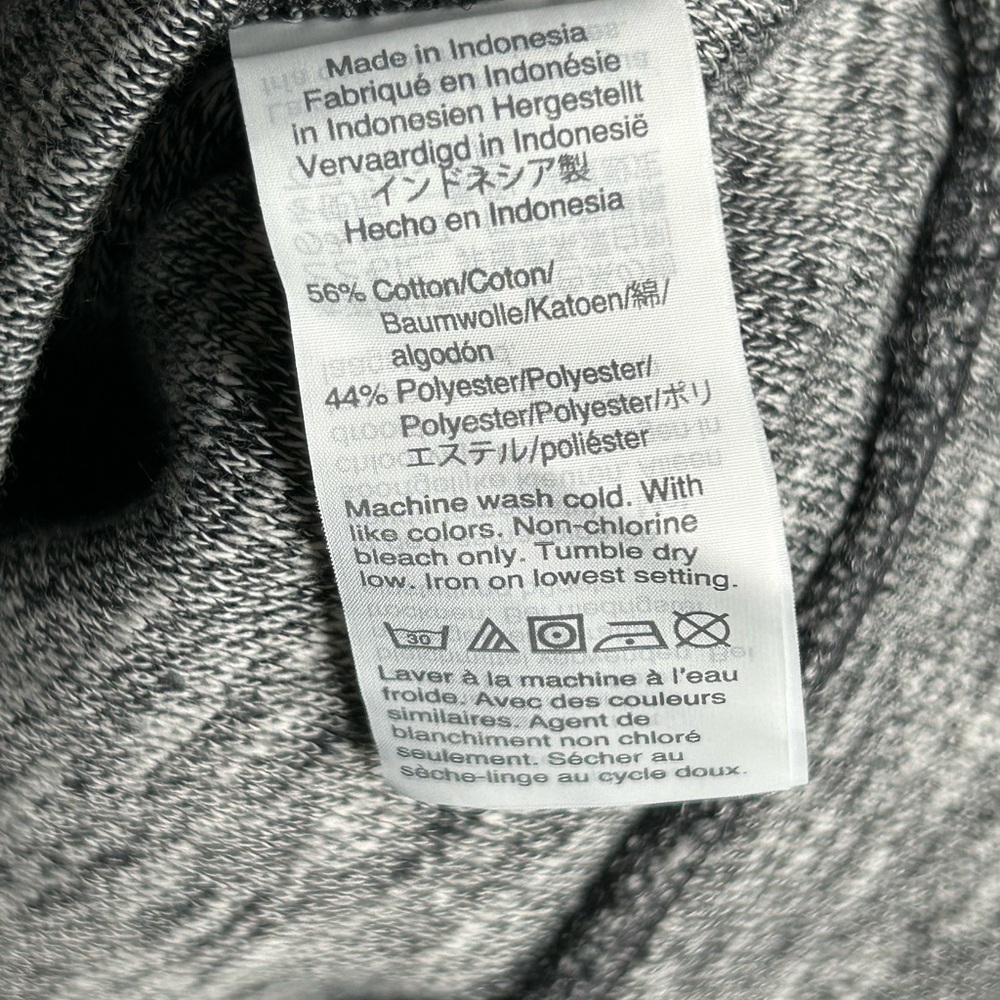 Madewell Textured Crew Neck Sweatshirt Heather Coal Size Small Cotton Office - Picture 9 of 12